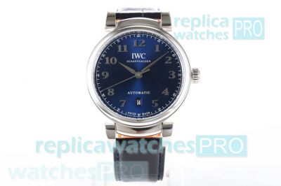 Swiss Grade Clone IWC Da Vinci Watch SS Blue Dial 40mm